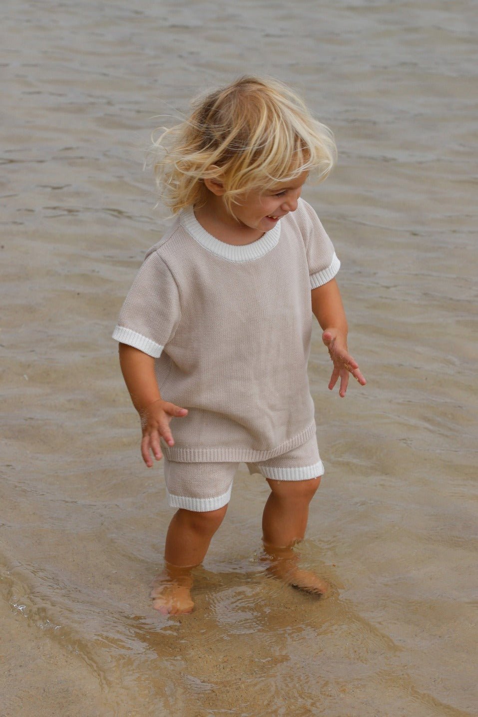 Mini Knit Shorts (Sand) - All Fenix